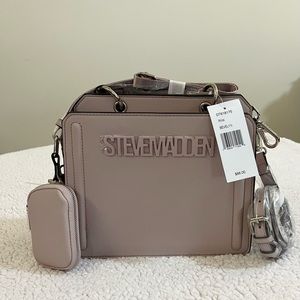 New with tag Steve Madden B Evelyn Top Handle Crossbody Bag in color Beige.
